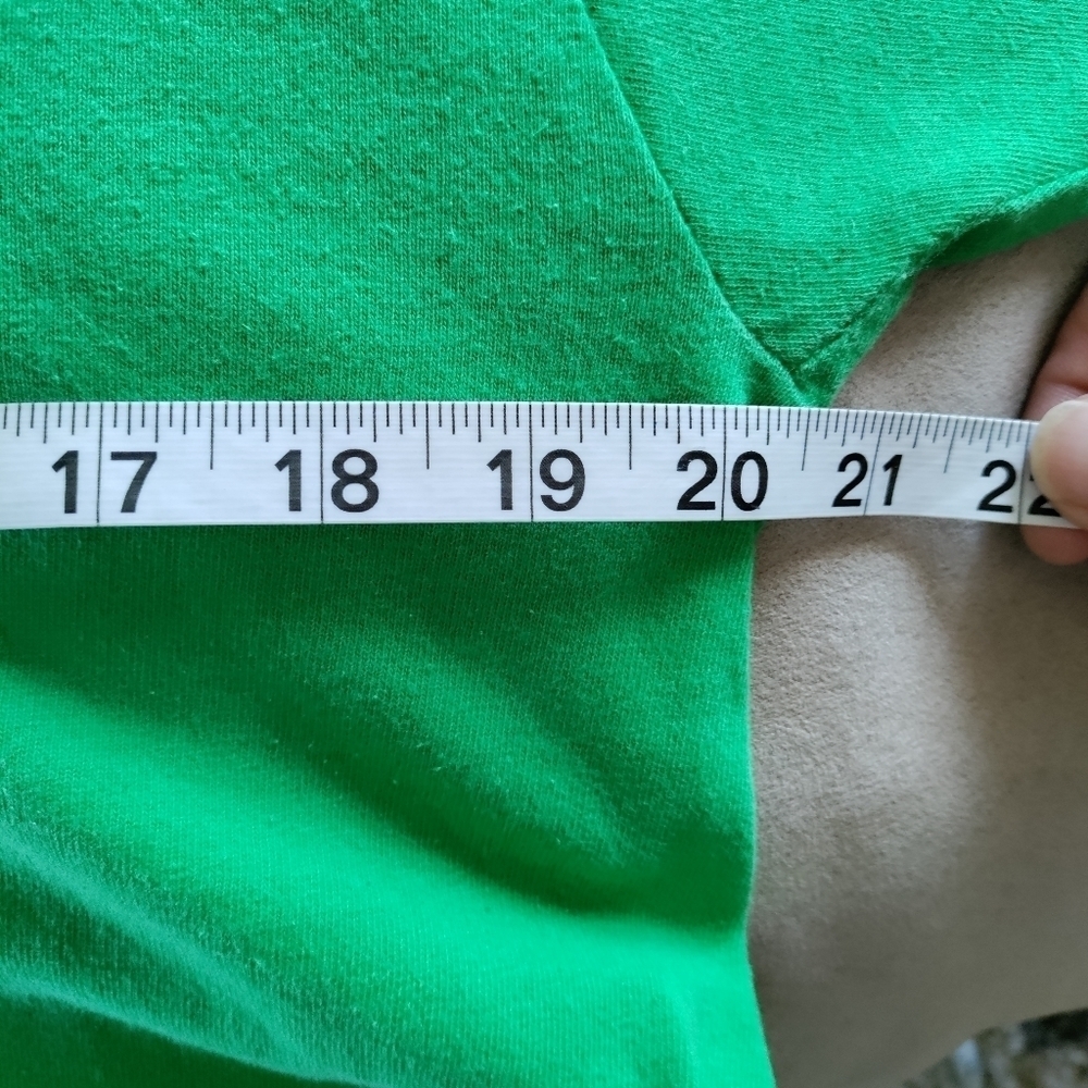 Green cotton t-shirt Tennis M - Picture 4 of 6
